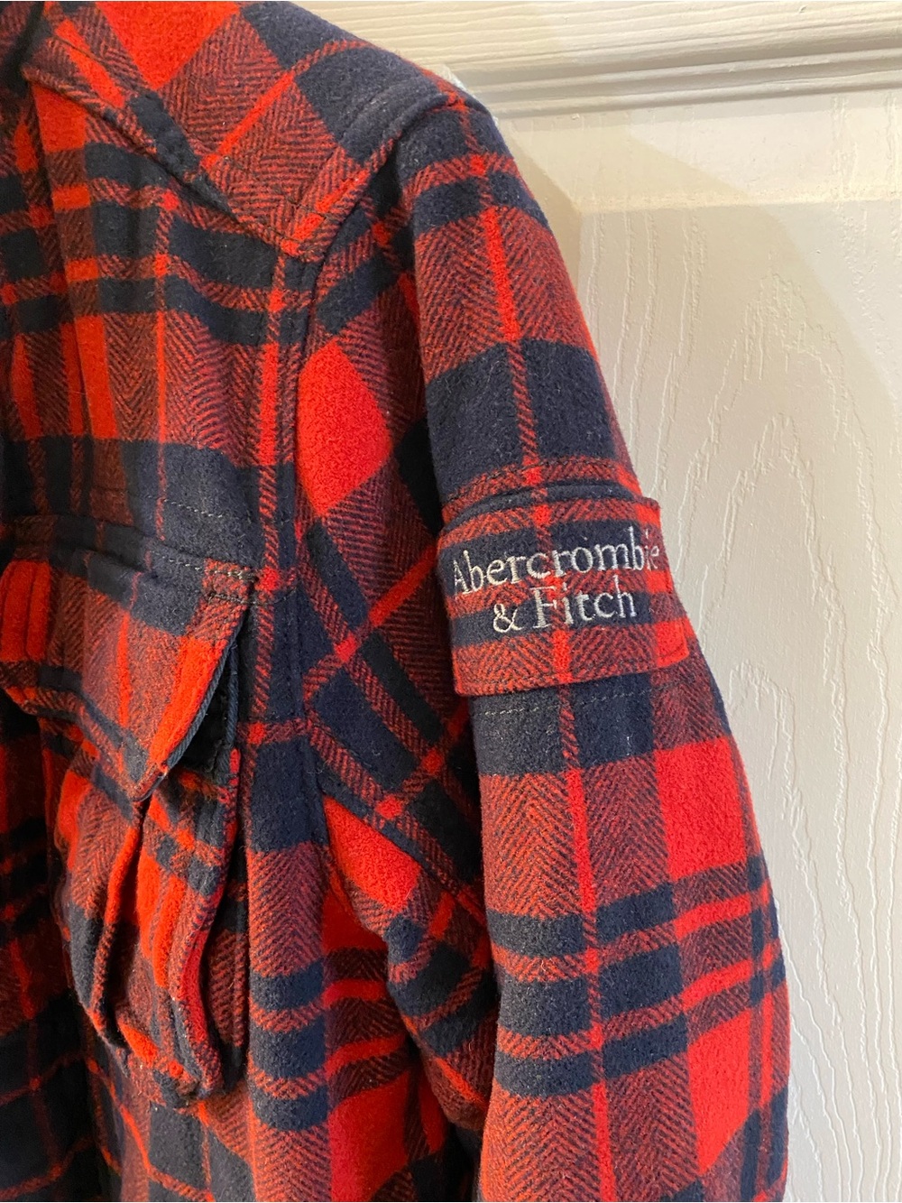 Vintage Abercrombie & Fitch Buffalo plaid wool field jacket Men’s size Medium - Picture 3 of 10